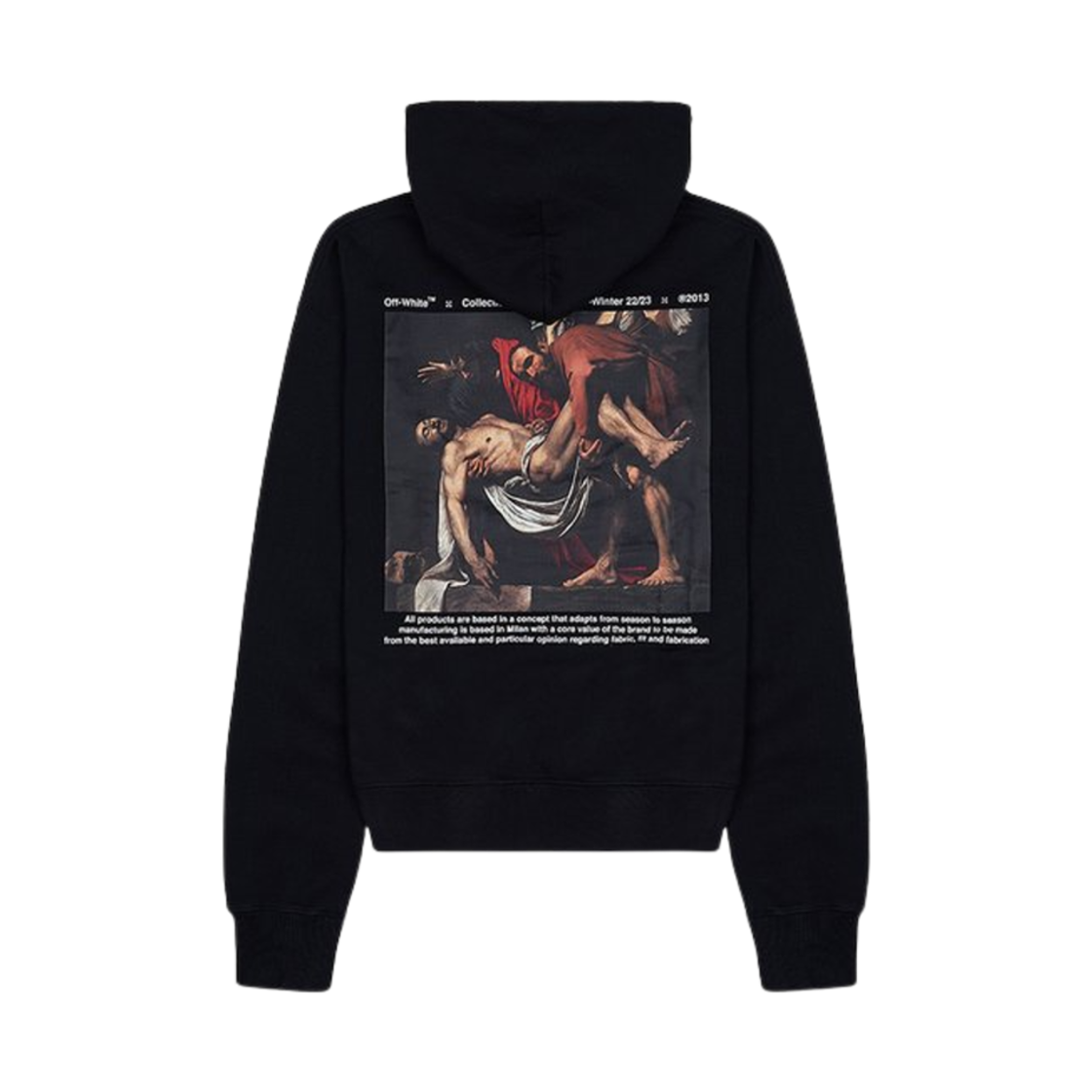 오프화이트 카라바지오 프린트 후드 블랙(Off-White Caravaggio Print Hoodie Black)