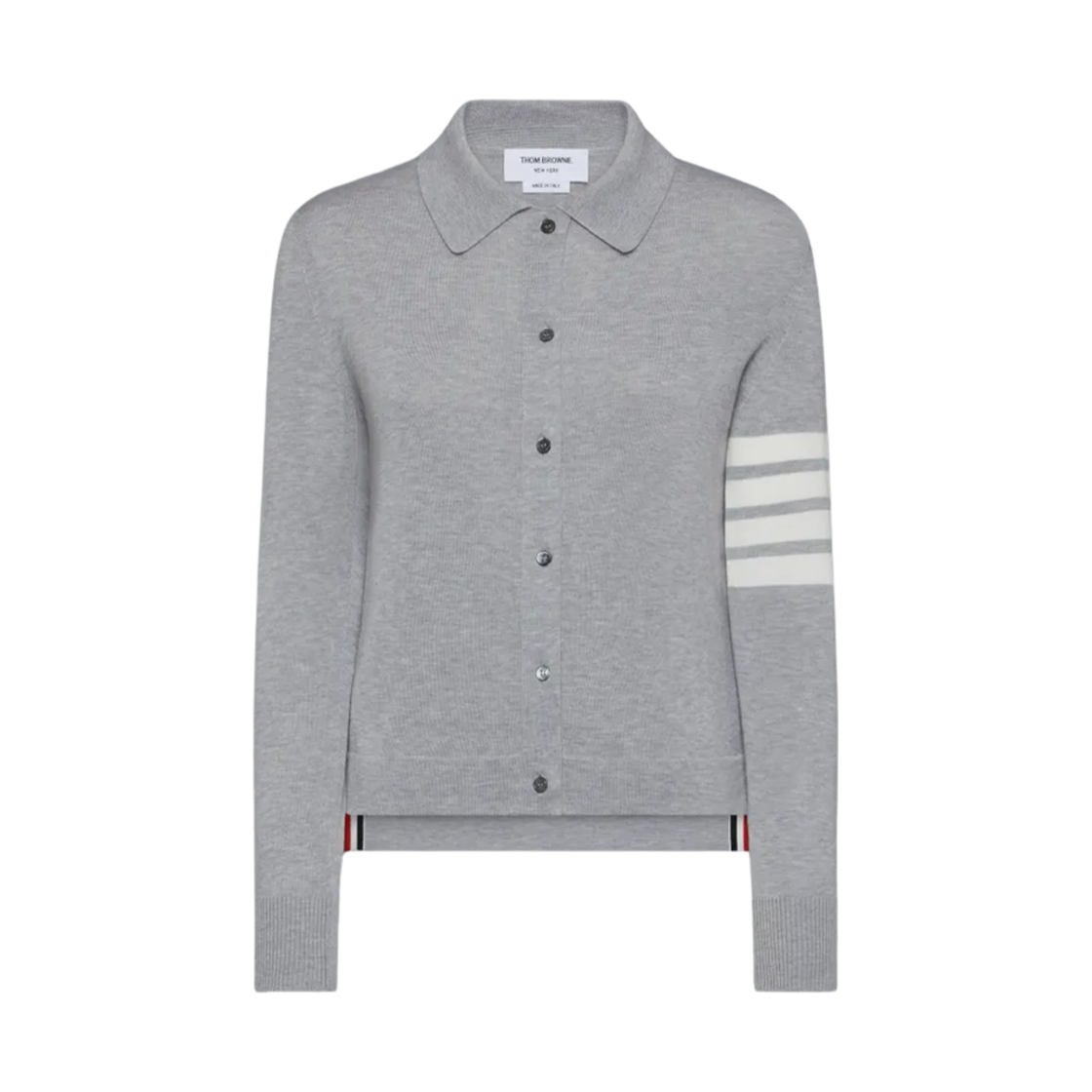 FKL003A-Y3036-055 (W) Thom Browne Cotton 4-Bar Shirt Grey