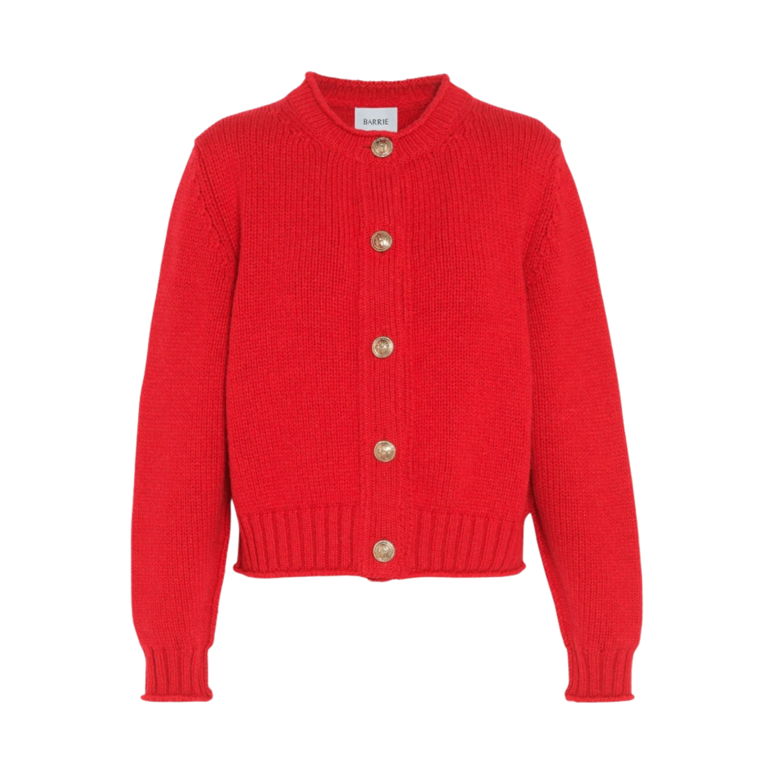 C222271480 (W) Barrie Chunky Cashmere Cardigan with Gold Buttons Mullindry