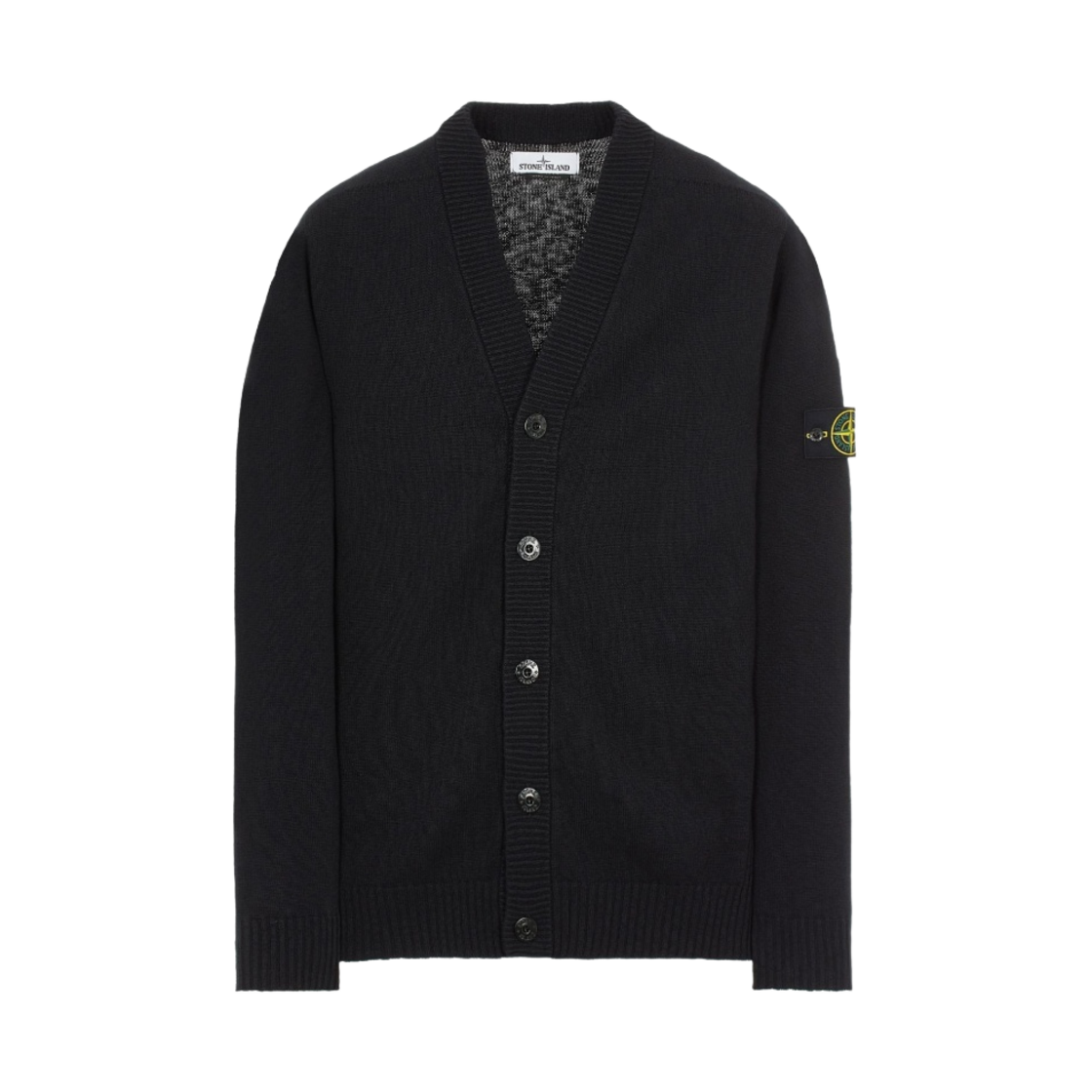 스톤 아일랜드 512B0 스타킹 스티치 코튼 나일론 니트 가디건 블랙 - 22SS