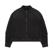 Juun.J Cone Denim Detail Shirt Black