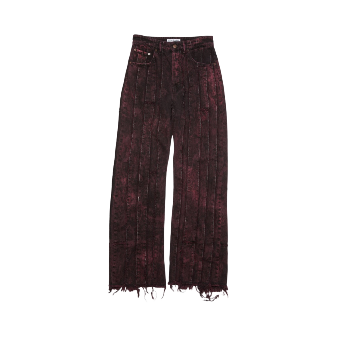 (W) 아크네 스튜디오 루즈 핏 진 2021F 블랙 와인 레드((W) Acne Studios Loose Fit Jeans - 2021F Black Wine Red) - 1
