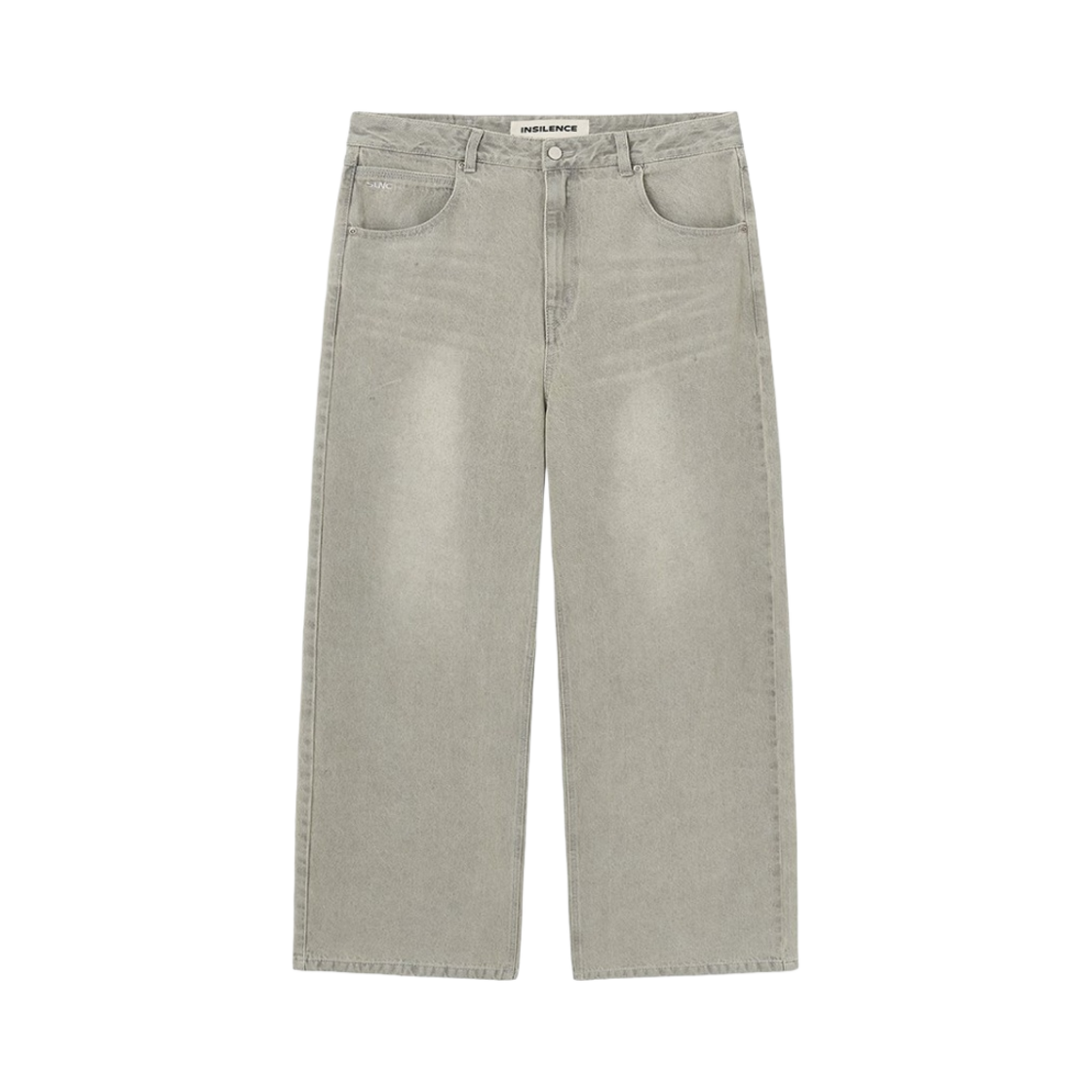 인사일런스 로우 웨이스트 와이드 진 그레이 베이지(Insilence Low Waist Wide Jean Grey Beige)