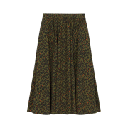 (W) Kenzo Hana Leopard Midi Skirt Khaki