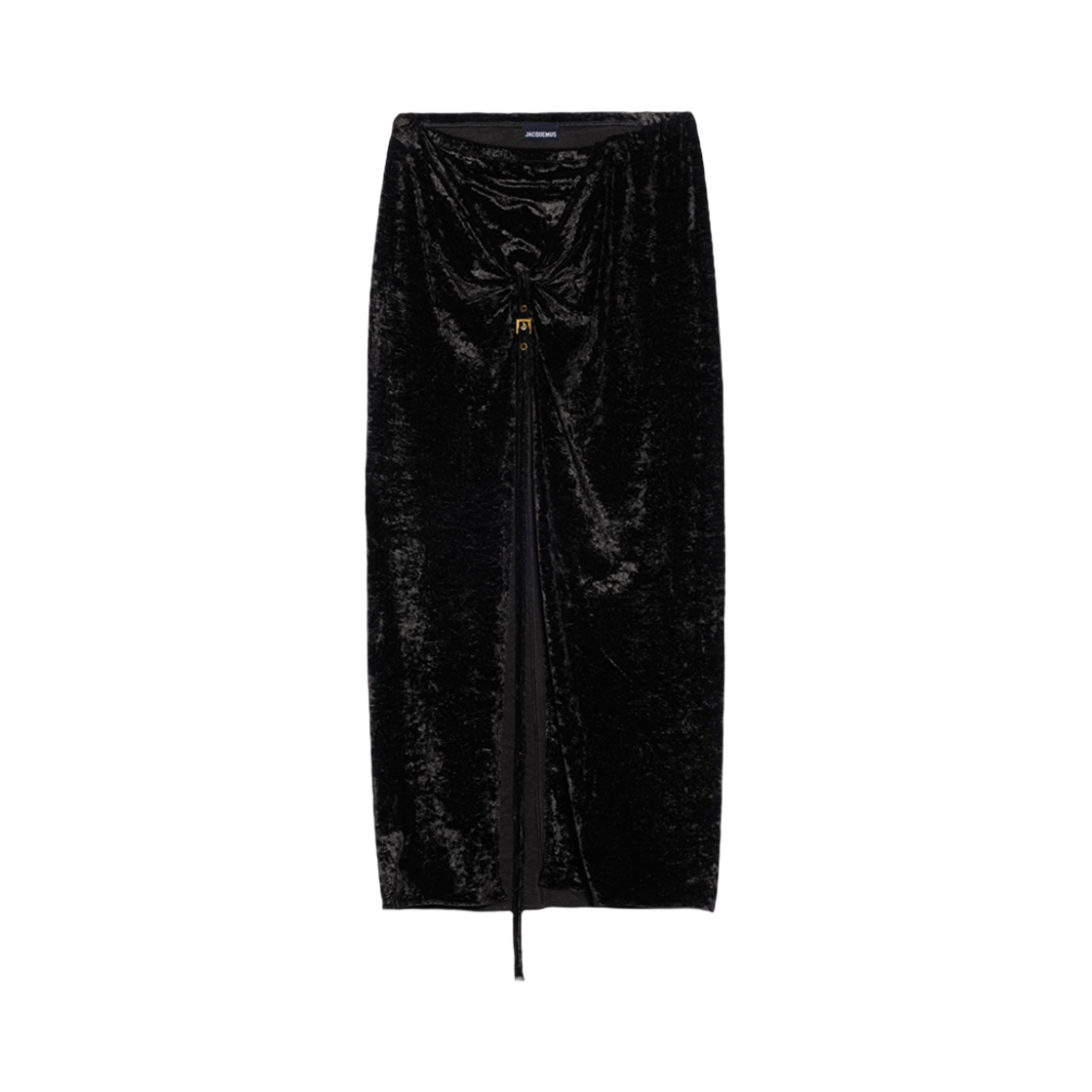 (W) 자크뮈스 라 쥬프 파레오 크루아상 슬릿 사롱 스커트 블랙((W) Jacquemus La Jupe Pareo Croissant Slit Sarong Skirt Black) - 1