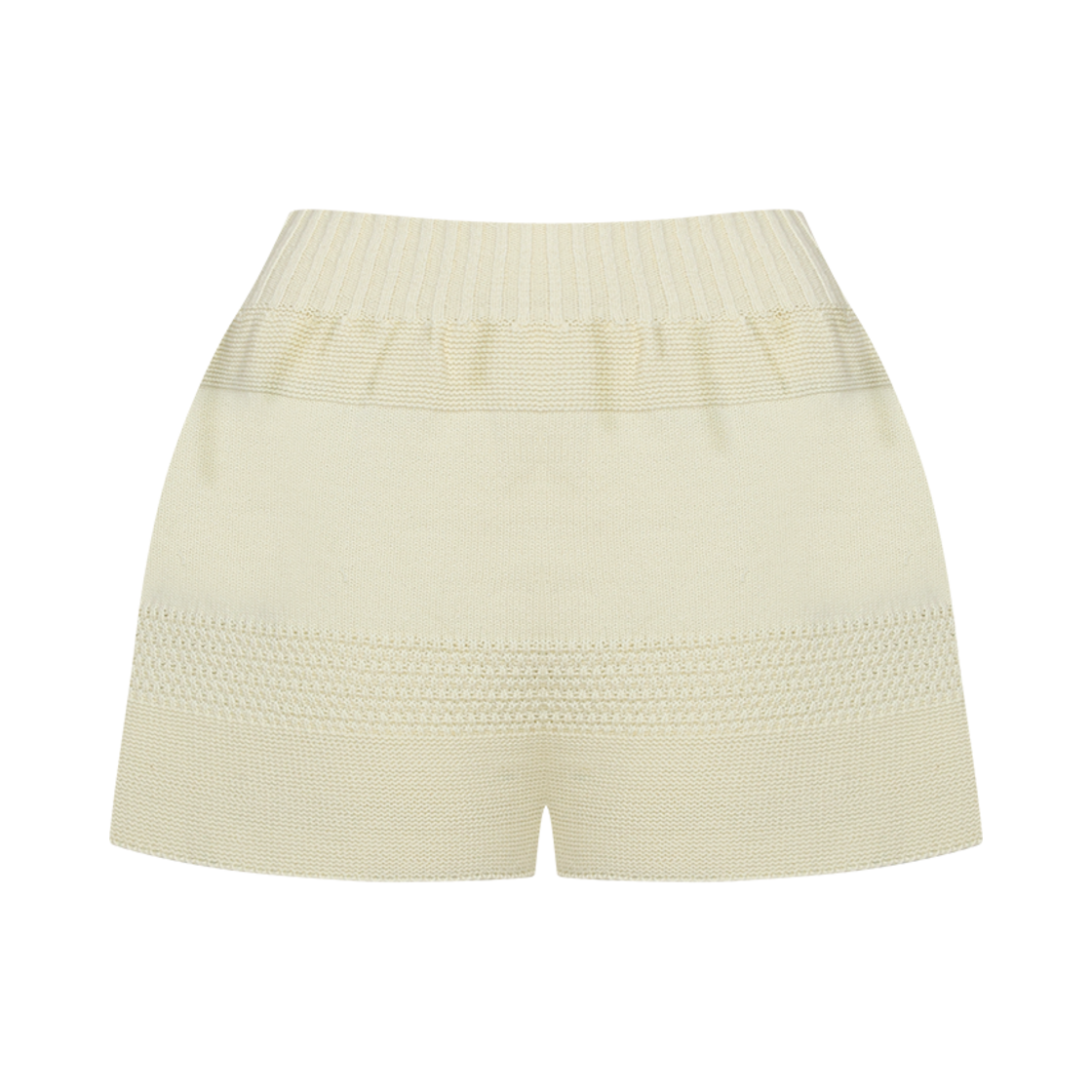 25SSMATR03CR Juukiff Textured Mini Shorts In Cotton Cream