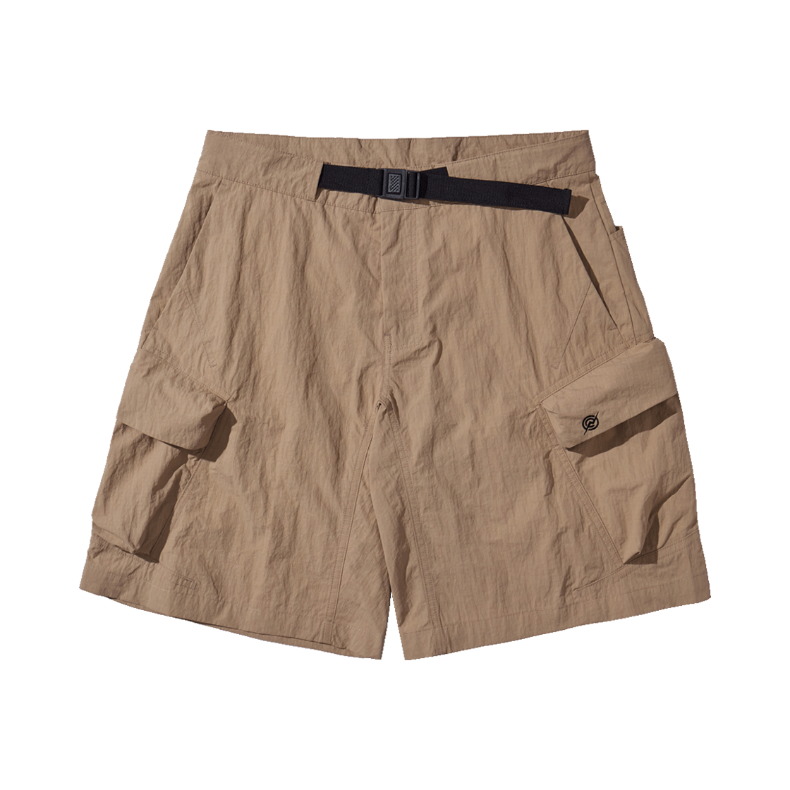 KB1SP2252MBG KALA PATTHAR Nylon Taslan Belted Cargo Shorts Beige