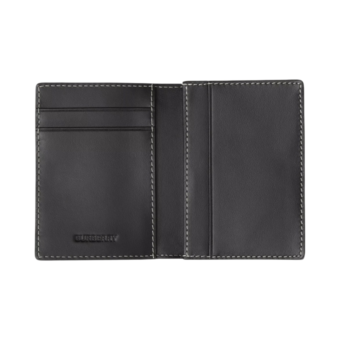 버버리 체크 레더 폴딩 카드 케이스 다크 버치 브라운(Burberry Check Leather Folding Card Case Dark Birch Brown) - 2
