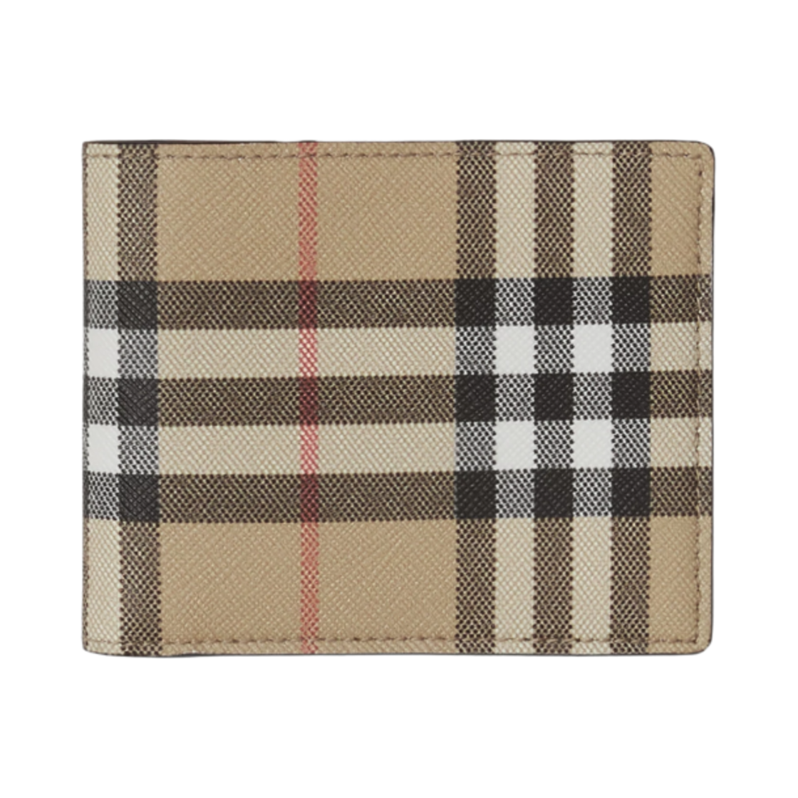8065635 Burberry Vintage Check and Leather Slim Bifold Wallet Archive Beige