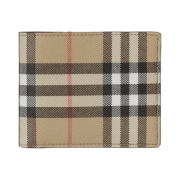 Burberry Vintage Check and Leather Slim Bifold Wallet Archive Beige