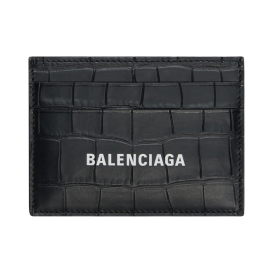 발렌시아가 매트 크로커다일 엠보스 카프스킨 캐쉬 카드 홀더 블랙(Balenciaga Matte Crocodile Embossed Calfskin Cash Card Holder Black)
