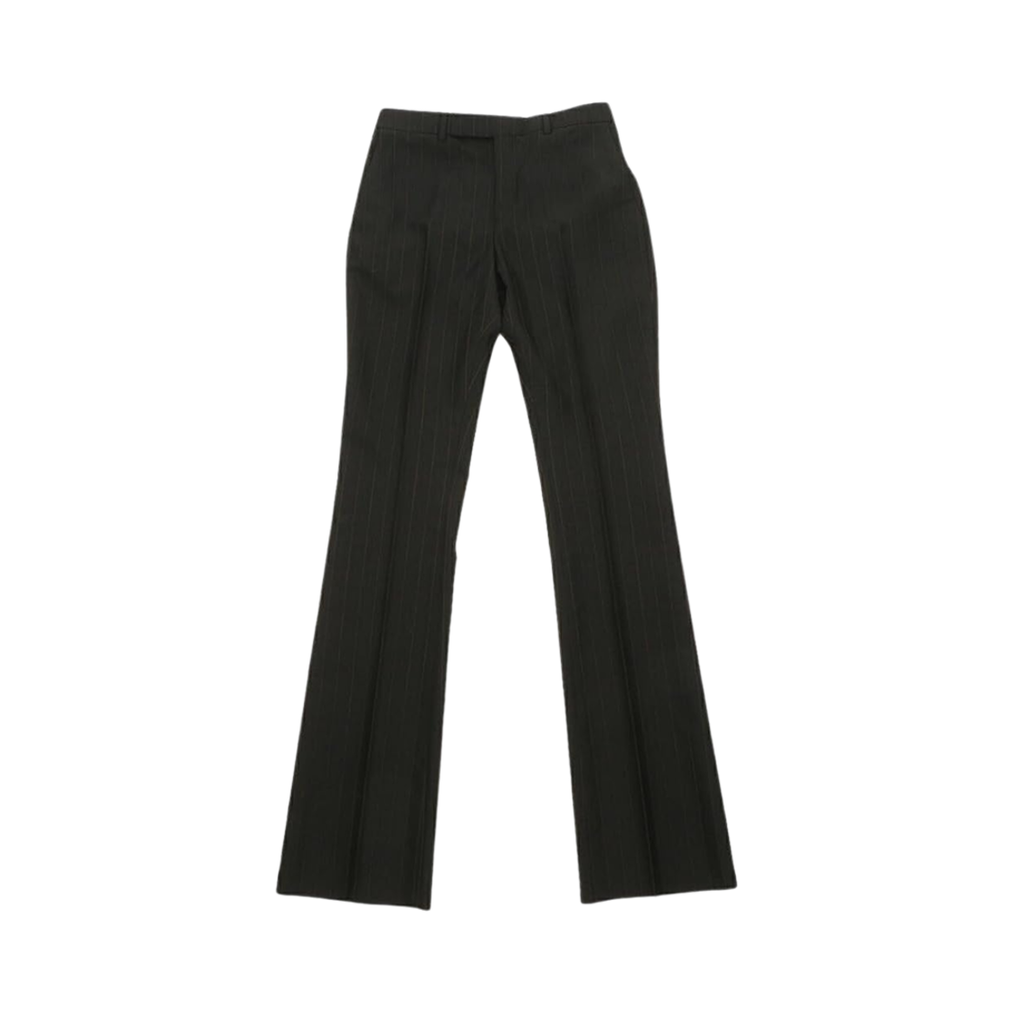 2P032876X-38DM Celine Striped Wool Flared Pants Black