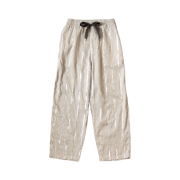Kapital Linen Glitter Fillies Striped Easy Pants Kinari