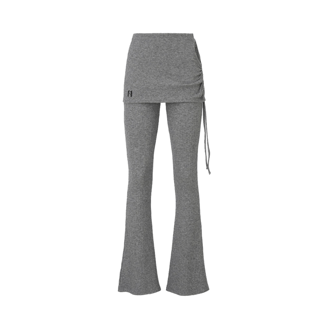뉴얼린 셔링 치마 부츠컷 바지 그레이(Newalrin Shirring skirt boots cut pants Gray)