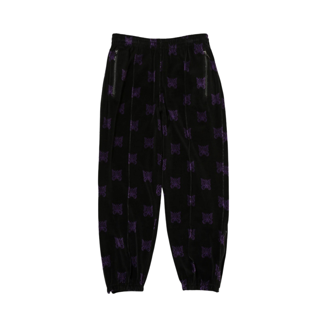 니들스 지퍼 트랙 벨루어 팬츠 블랙