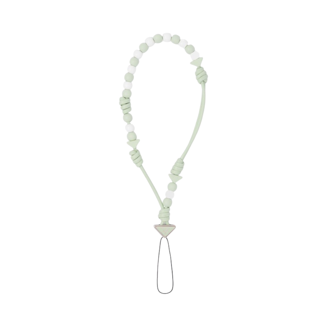 1ZT051-038-F0934 Prada Decorated Nappa Leather Smartphone Strap Aqua