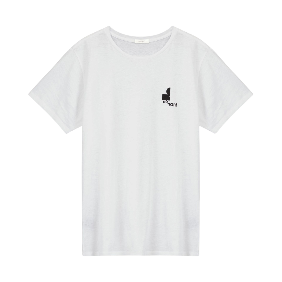 TS0433-00M900H-20WH Isabel Marant Zafferh Logo Crewneck T-Shirt White - 대표 이미지 #1