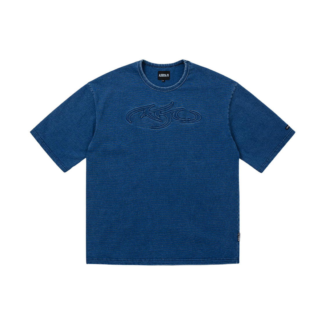 아조바이아조 PBA 트라이벌 아조 엠보 데님 티셔츠 네이비(Ajobyajo PBA Tribal Ajo Embossed Denim T-Shirt Navy) - 1