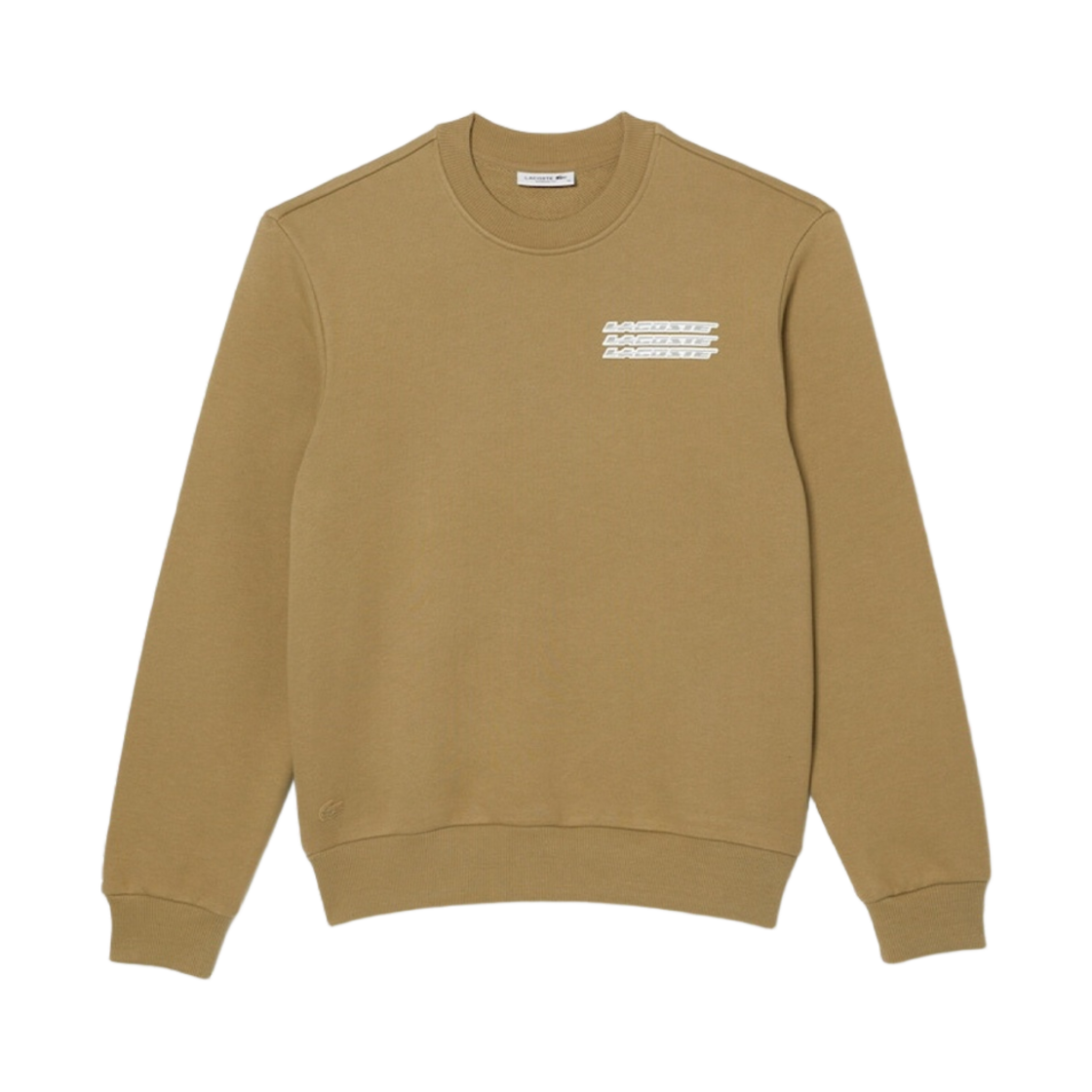 (W) 라코스테 로고 프린트 스웨트셔츠 베이지((W) Lacoste Logo Print Sweatshirt Beige) - 1