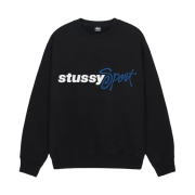 Stussy Sport Script Crew Black