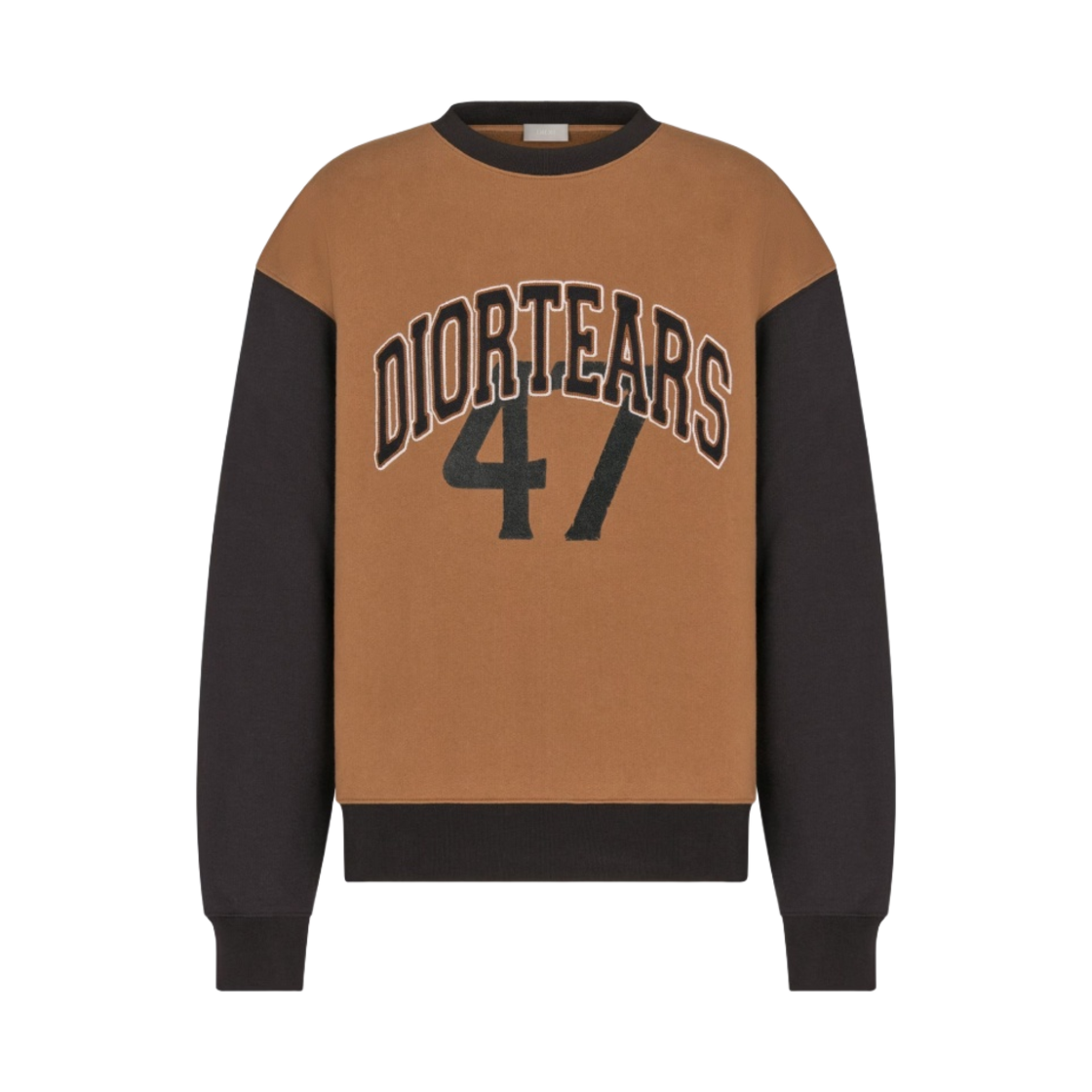 디올 x 데님 티어스 디올 티어스 오버사이즈드 스웨트셔츠 코튼 플리스 브라운(Dior x Denim Tears Dior Tears Oversized Sweatshirt Cotton Fleece Brown) - 1