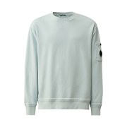 C.P. Company Cotton Diagonal Fleece Lens Sweatshirt Blue - 24SS