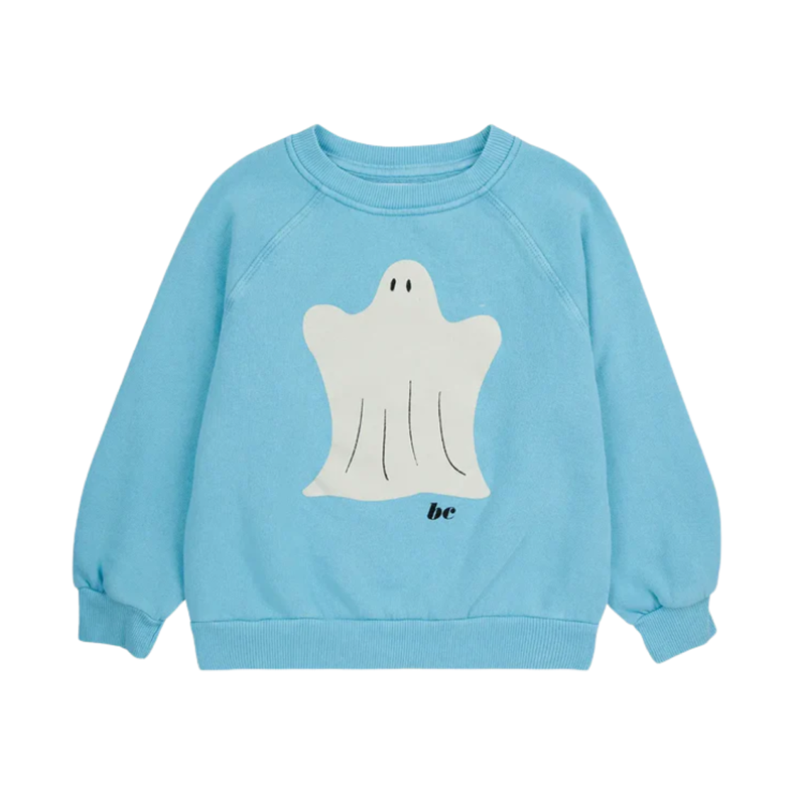 (키즈) 보보쇼즈 퍼니 고스트 래글런 슬리브 스웨트셔츠 라이트 블루((Kids) Bobo Choses Funny Ghost Raglan Sleeve Sweatshirt Light Blue) - 1