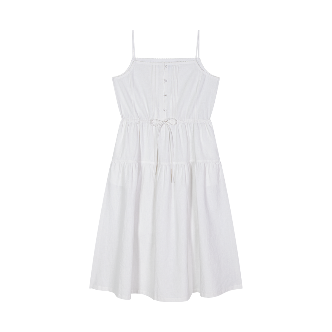 F252OP04 Fritur Poet Linen Dress Ivory_F252OP04