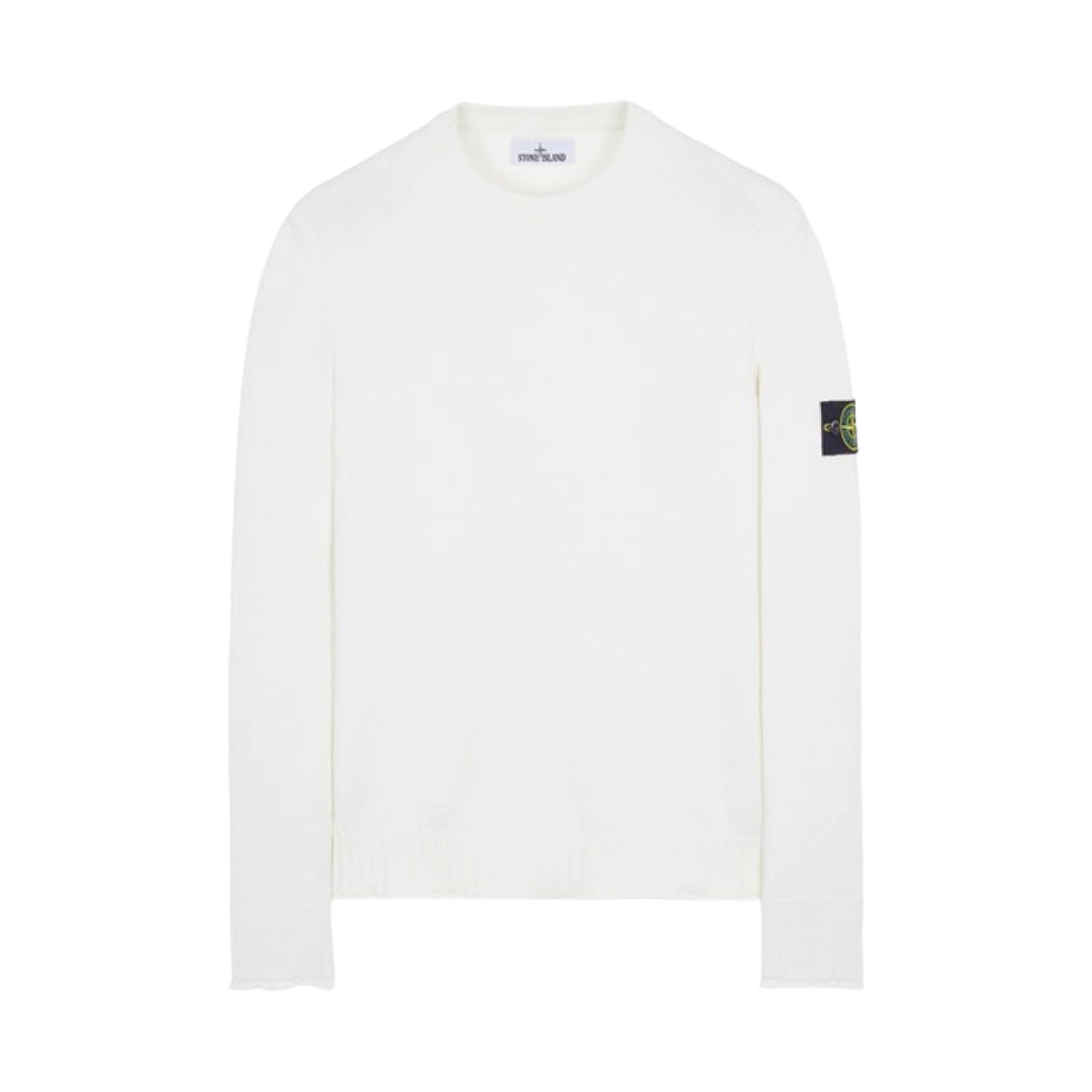 스톤 아일랜드 506A2 윈터 코튼 크루넥 니트 오프 화이트 - 22FW(Stone Island 506A2 Winter Cotton Crewneck Knit Off White - 22FW) - 1