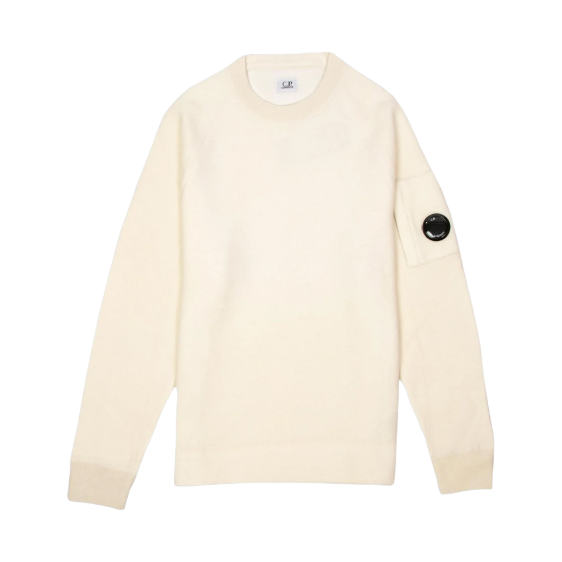 C.P. 컴퍼니 램스울 스웨터 크림 - 21FW(C.P. Company Lambswool Crewneck Knit Cream - 21FW) - 1