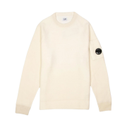 C.P. Company Lambswool Crewneck Knit Cream - 21FW