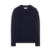 Stone Island 535A3 Lambswool Sweater Navy Blue - 21FW