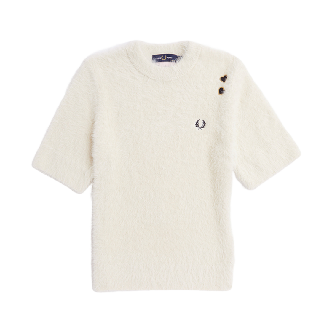 프레드페리 X 에이미와인하우스 텍스쳐드 니트 탑 에크루(Fred Perry X Amy Winehouse Textured Knitted Top Ecru) - 1