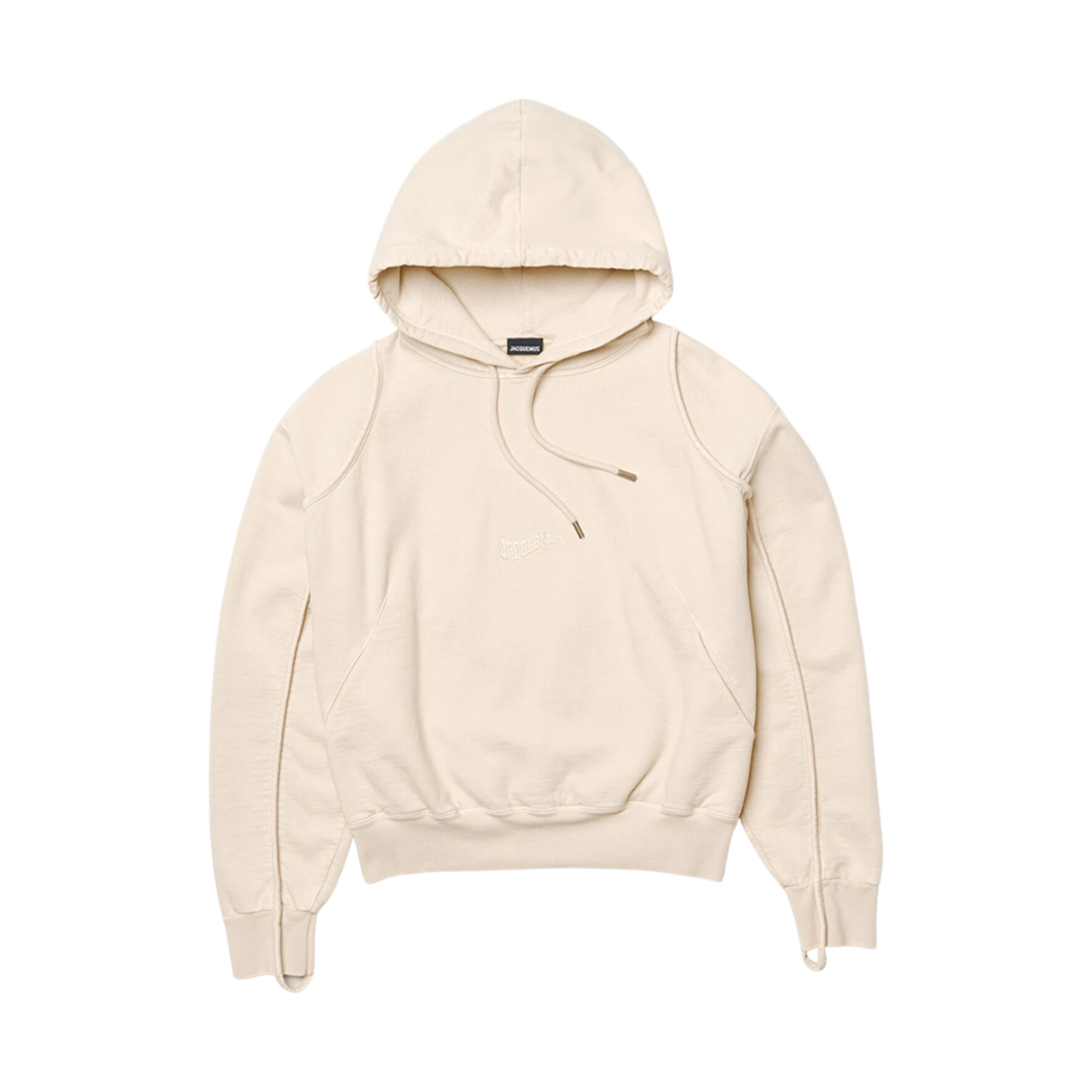 자크뮈스 르 스웨트셔츠 카마르그 클레이 로고 후드 라이트 베이지(Jacquemus Le Sweatshirt Camargue Clay Logo Hoodie Light Beige) - 1