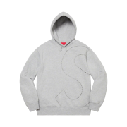 Supreme Laser Cut S Logo Hooded Sweatshirt Heather Grey - 21SS
