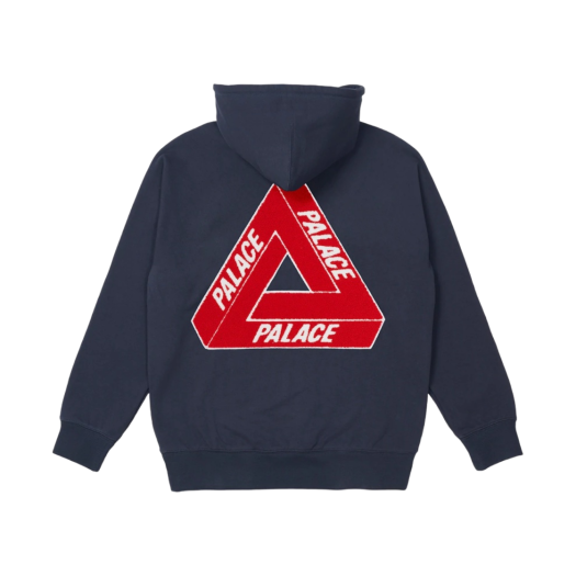 Palace Tri-Chenille Hood Navy - 21FW