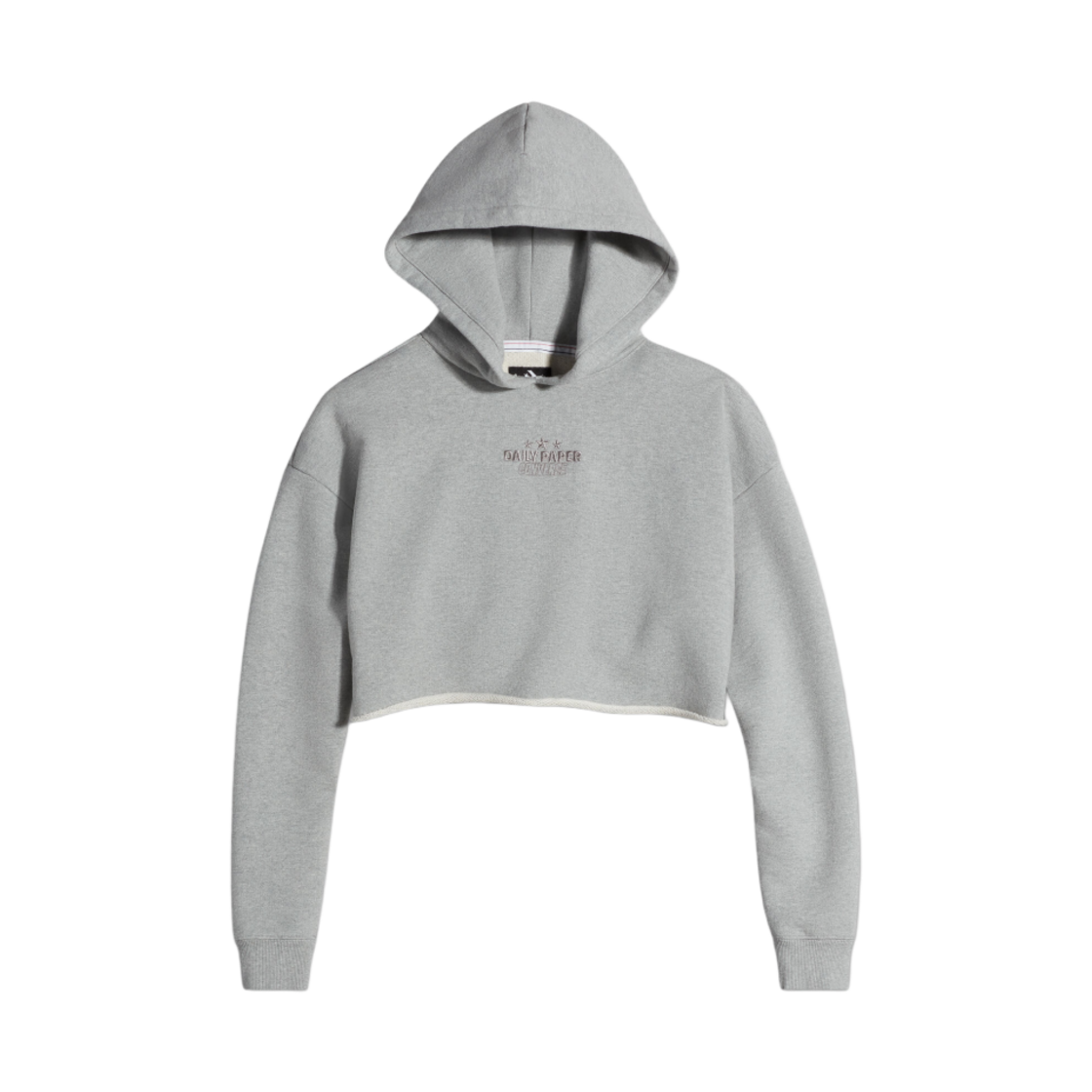 컨버스 x 데일리 페이퍼 크롭트 핏 후드 빈티지 그레이 헤더(Converse x Daily Paper Cropped Hoodie Vintage Grey Heather)