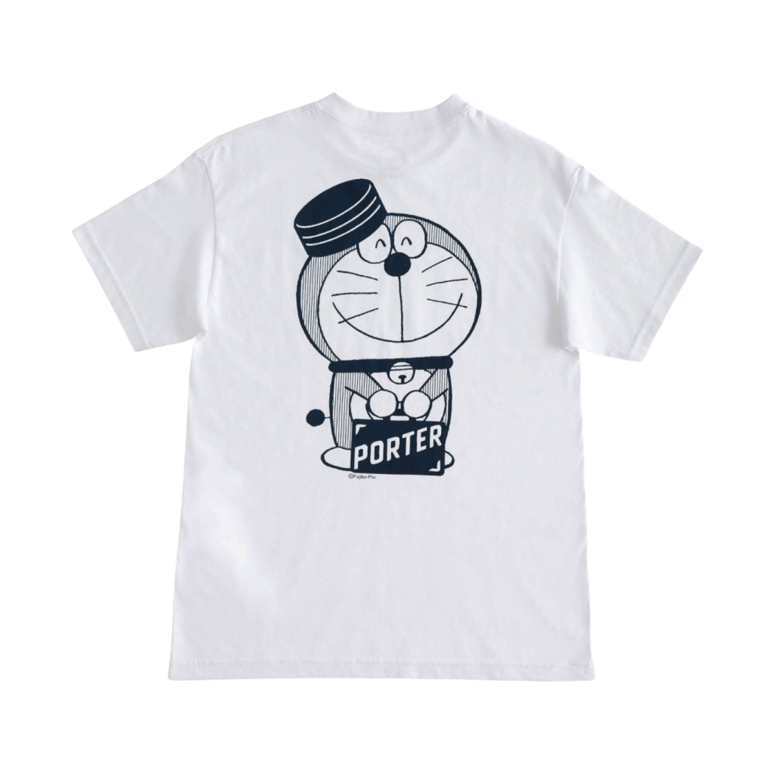 포터 x 도라에몽 티셔츠 프론트 화이트 네이비(Porter x Doraemon T-Shirt Front White Navy)
