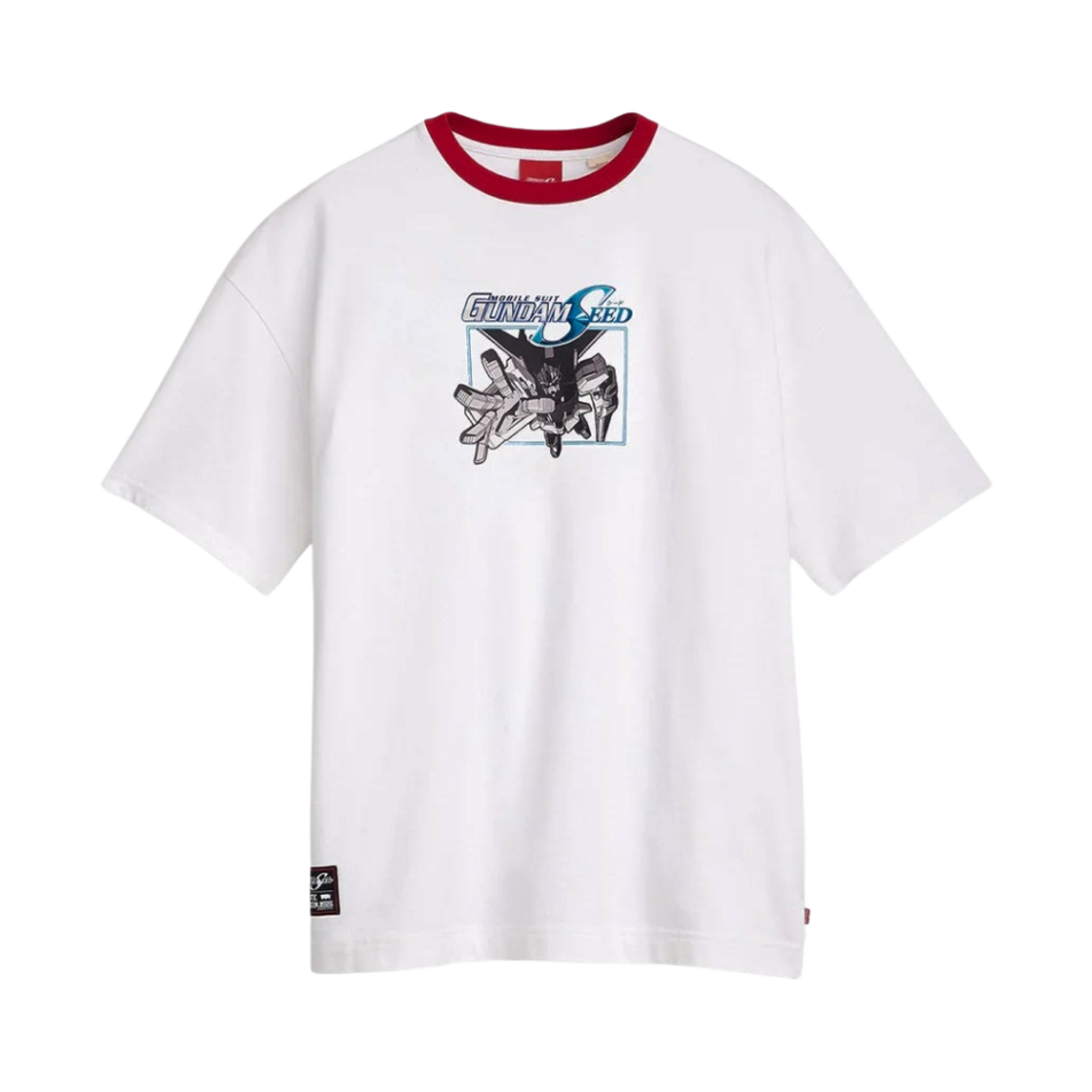 리바이스 x 건담 시드 박시 티셔츠 스타브라이트 화이트
