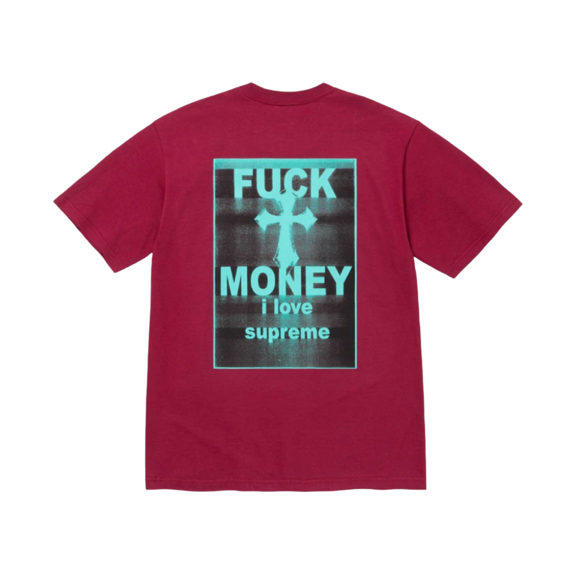 - Supreme Fuck Money T-Shirt Cardinal - 24FW
