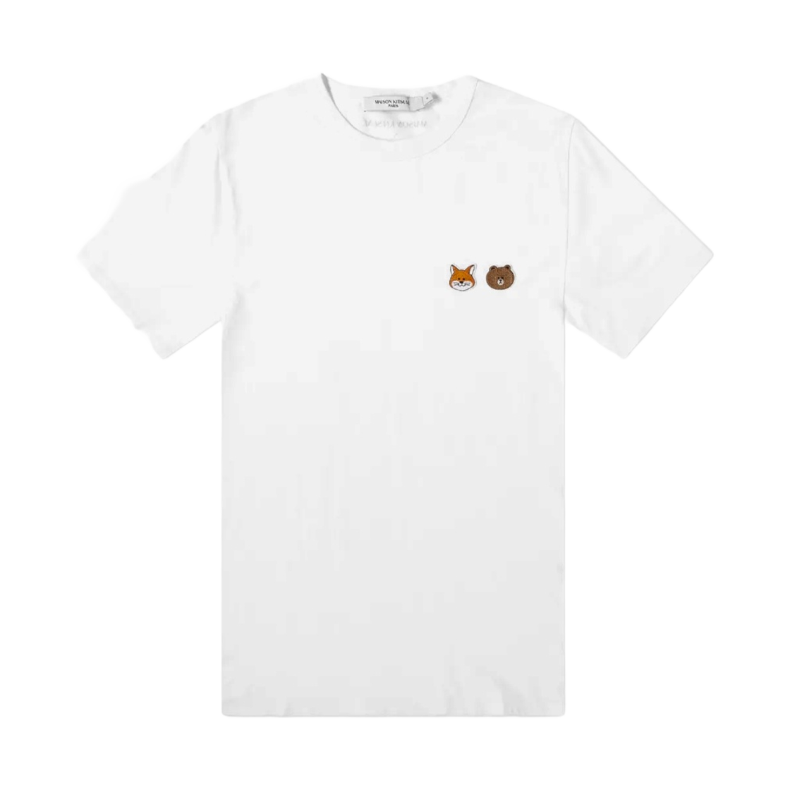 SPLNU00102/QK1742SP21 Maison Kitsune x Line Friends Small Patch T-Shirt White