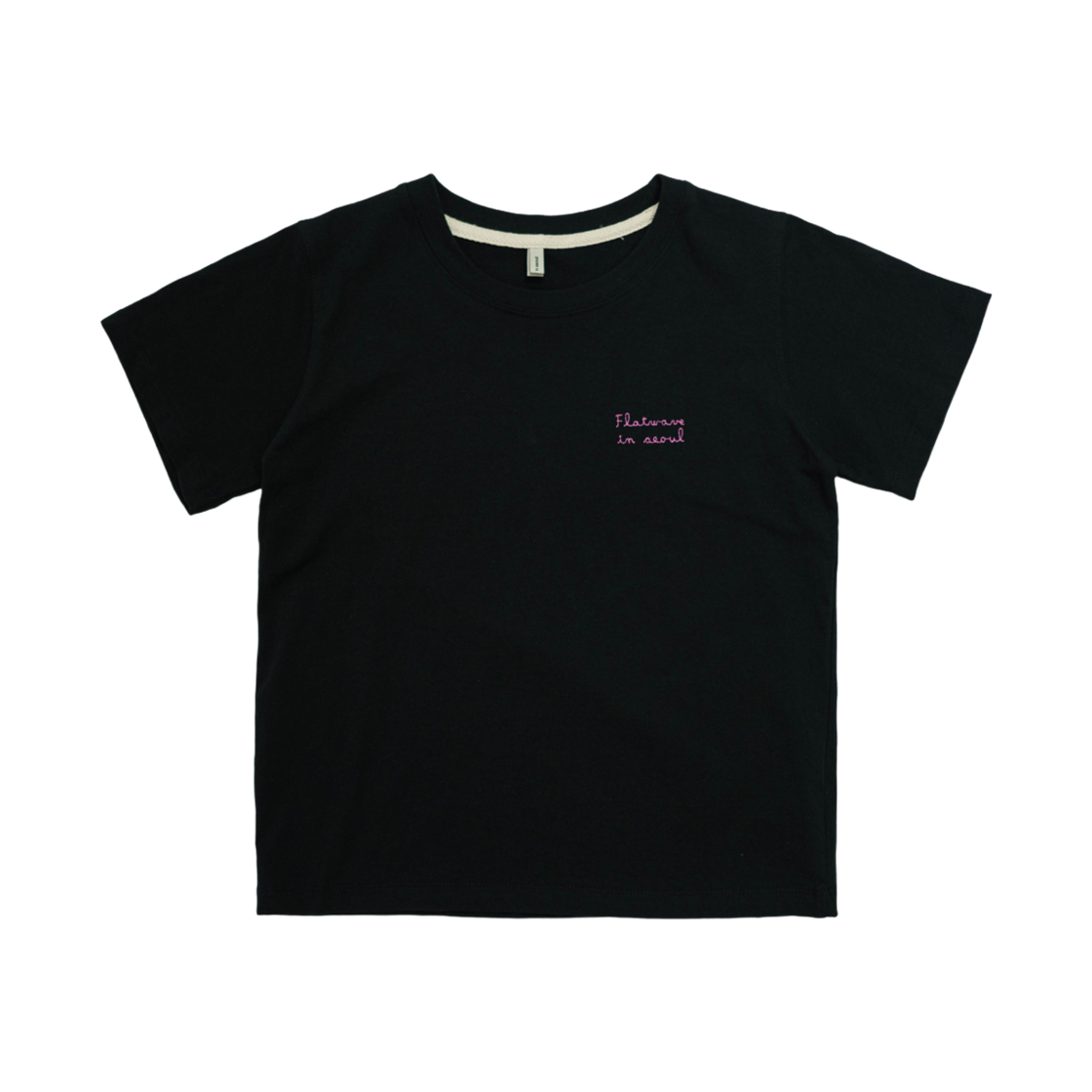 100126 Flatwave Fika Classic Logo T Shirt Black
