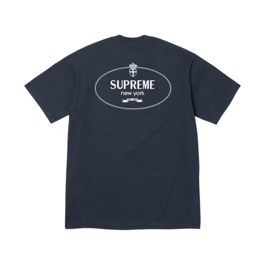 슈프림 크레스트 티셔츠 네이비 - 24FW