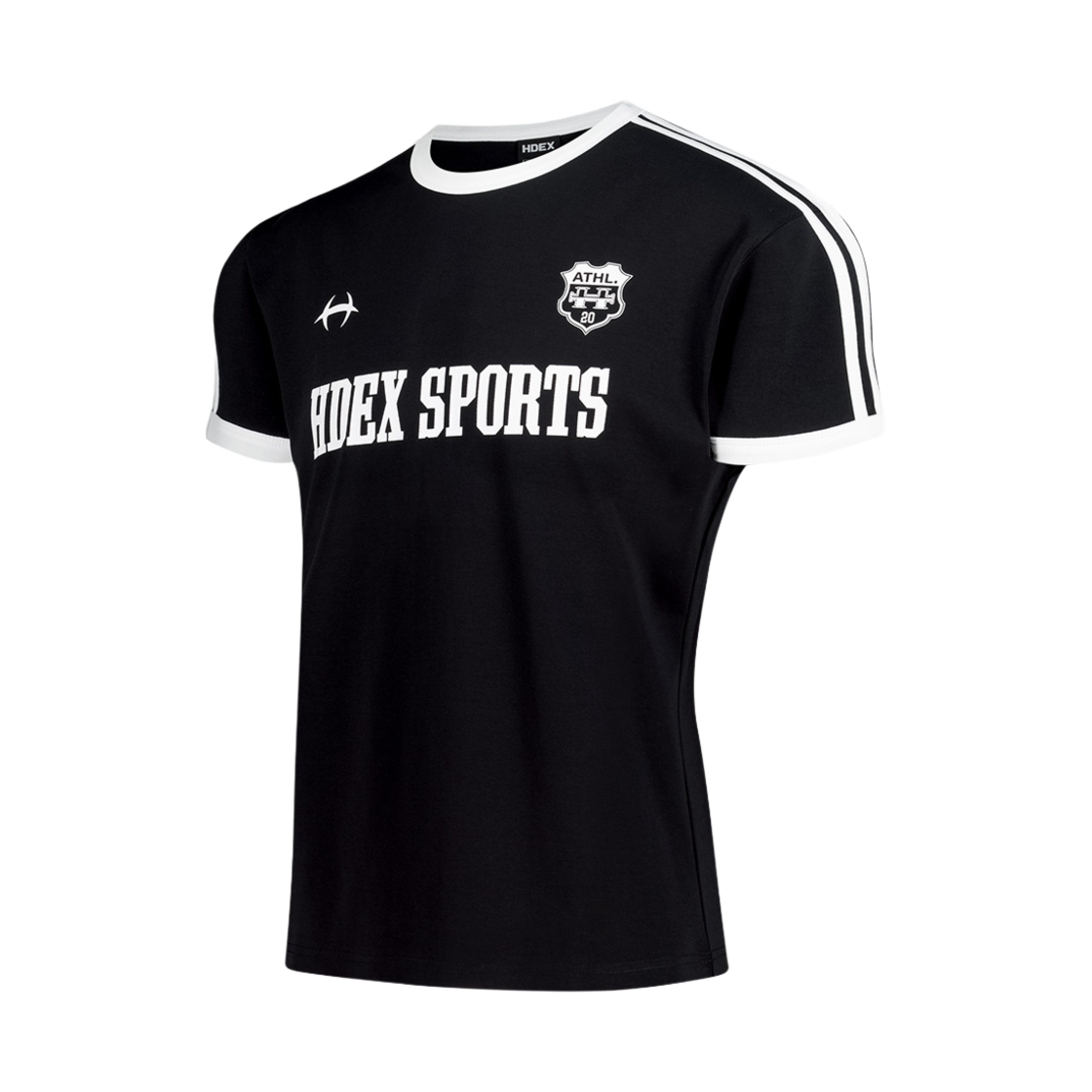 H252MLRTS150BK HDEX Sporty Ringer Muscle Fit Short Sleeve Black - 대표 이미지 #1
