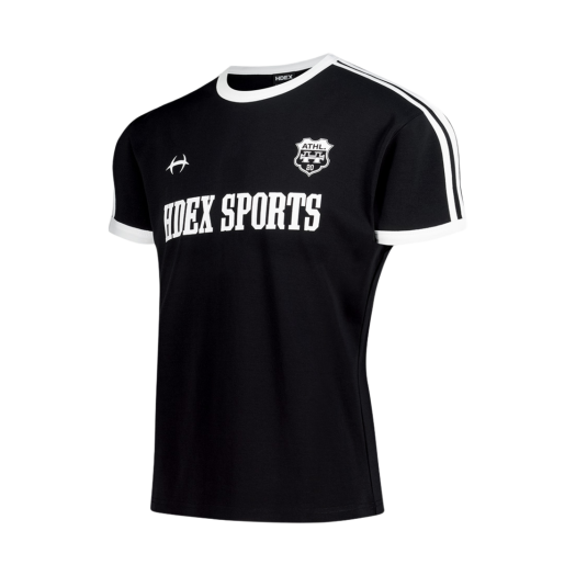 H252MLRTS150BK HDEX Sporty Ringer Muscle Fit Short Sleeve Black