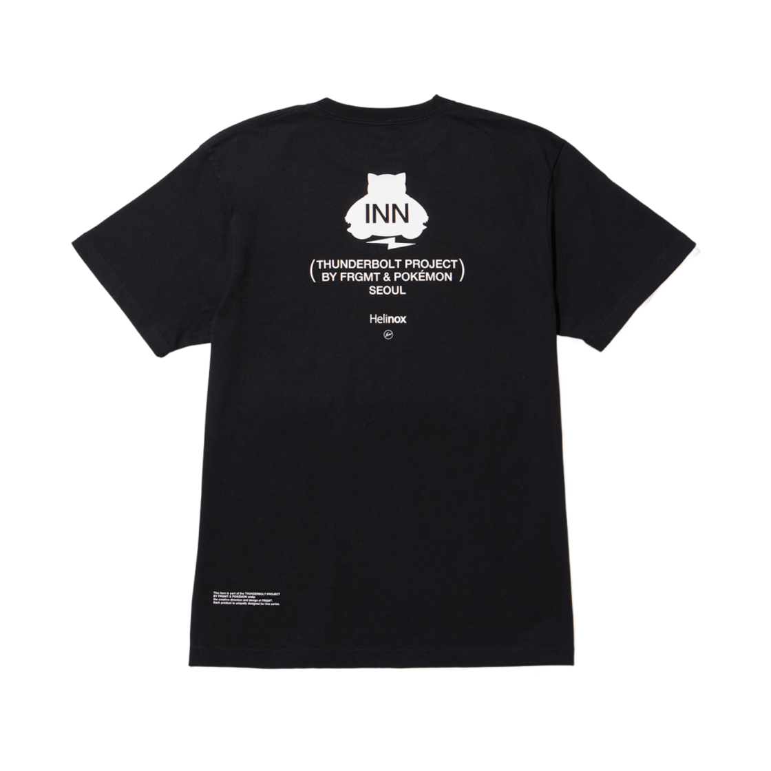 헬리녹스 x 프라그먼트 x 포켓몬 INN 썬더볼트 프로젝트 TBP 티셔츠 블랙(Helinox x Fragment x Pokemon INN Thunderbolt Project TBP T-Shirt Black)