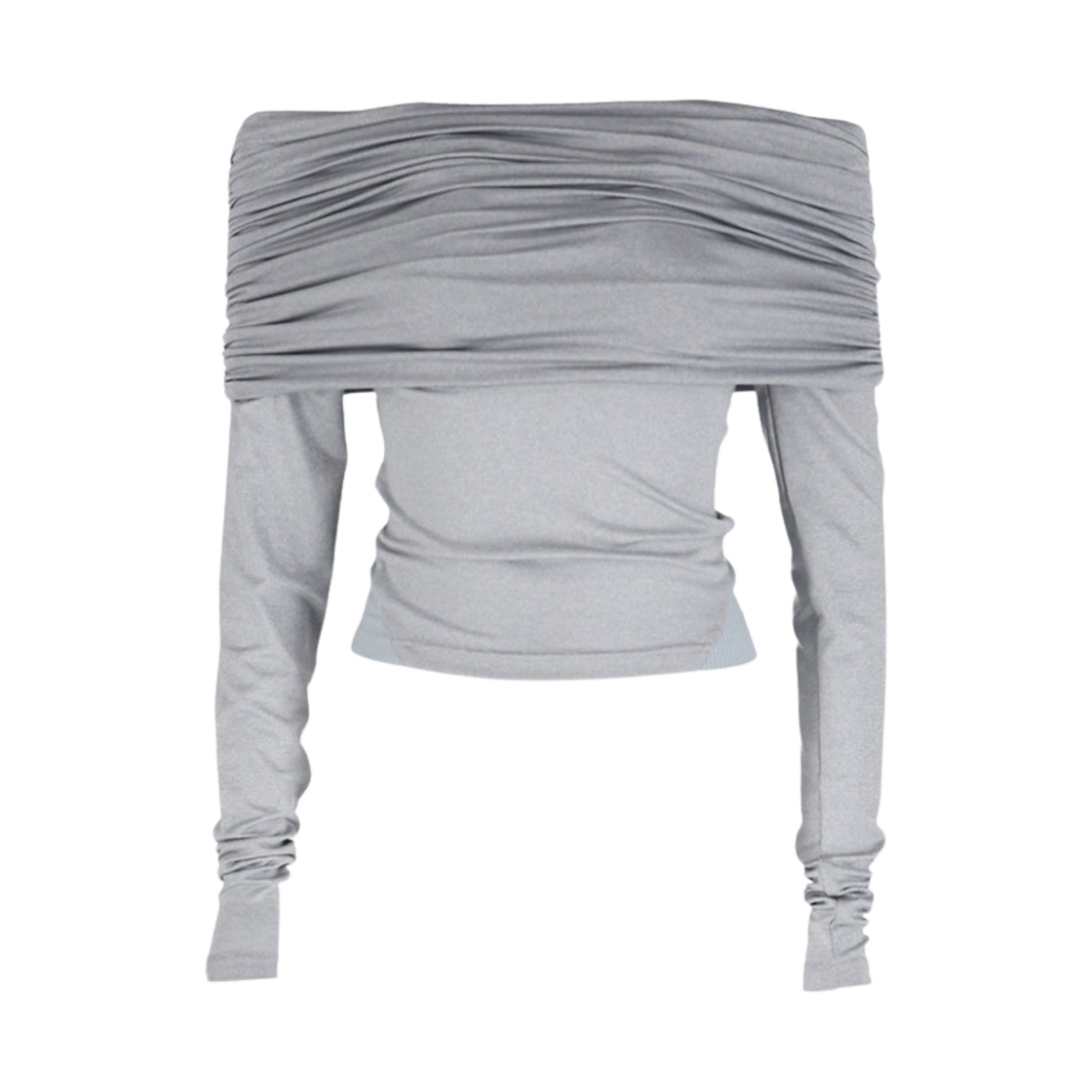 쿄 우먼 쓰리웨이 셔링 오픈숄더 티셔츠 실버