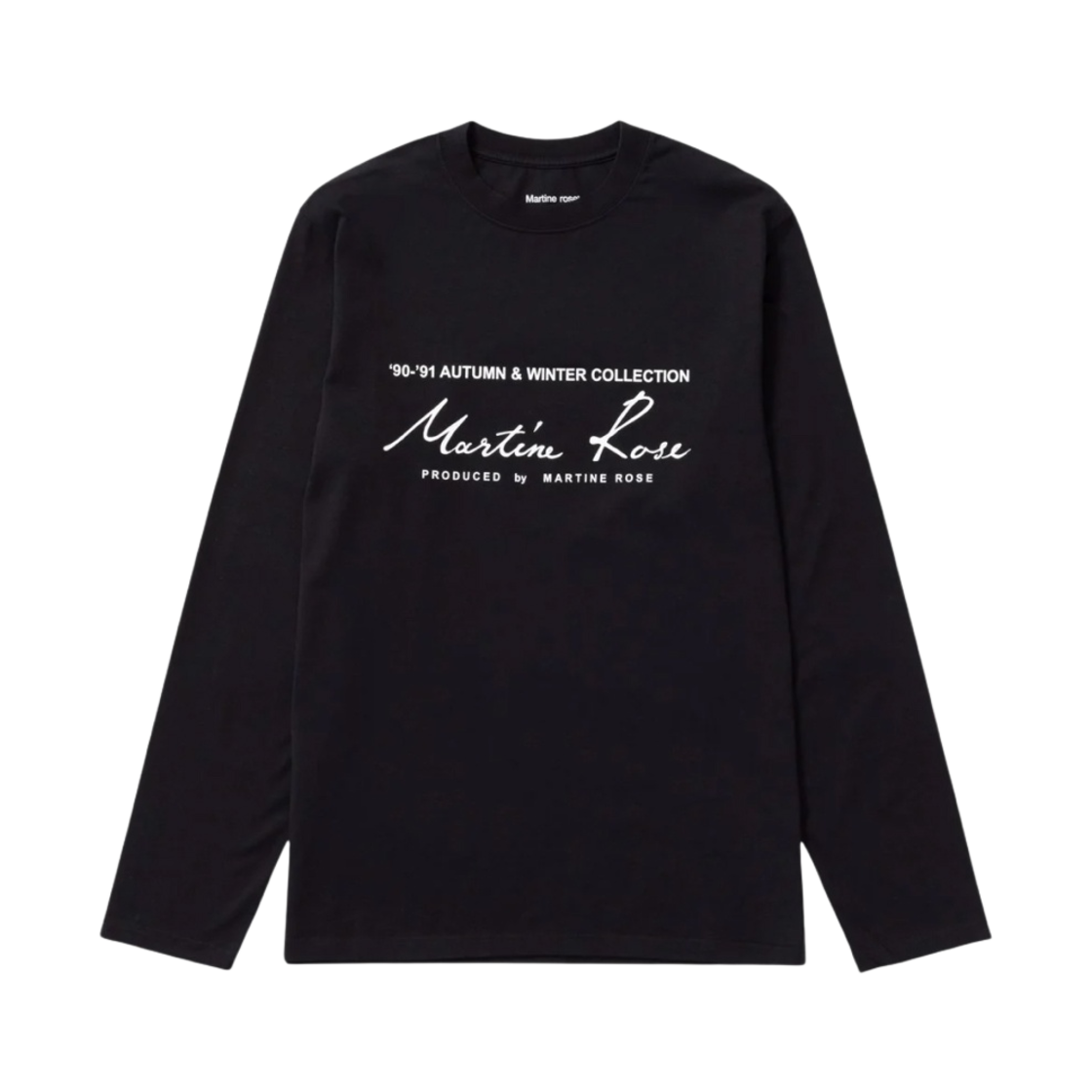 마틴 로즈 클래식 롱슬리브 티셔츠 블랙(Martine Rose Classic Long Sleeve T-Shirt Black)