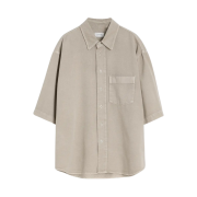 Lemaire Short Sleeve Denim Shirt Natural Beige