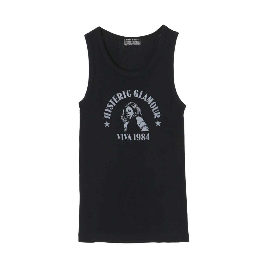 히스테릭 글래머 비바1984 탱크탑 블랙(Hysteric Glamour Viva1984 Tank Top Black) - 1